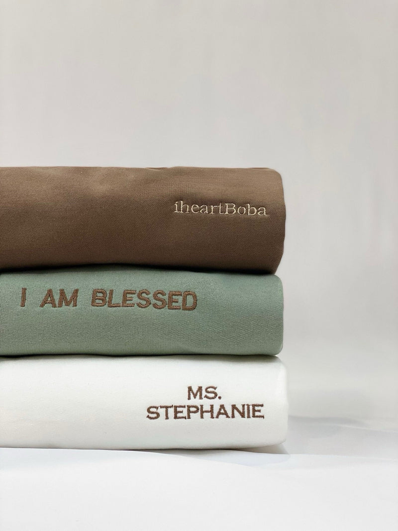 Classic Crewneck Sweatshirt – Personalized Embroidery Gift