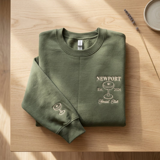 Bachelorette & Bridal Party Sweatshirt – Personalized Embroidery Gift