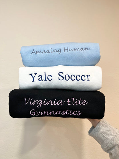 Classic Crewneck Sweatshirt – Personalized Embroidery Gift