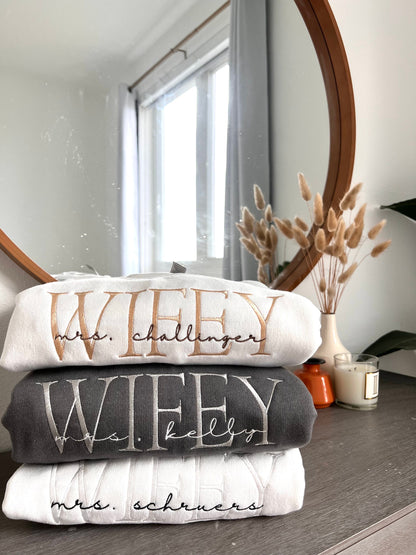 Wifey & Hubby Sweatshirt – Personalized Wedding Gift