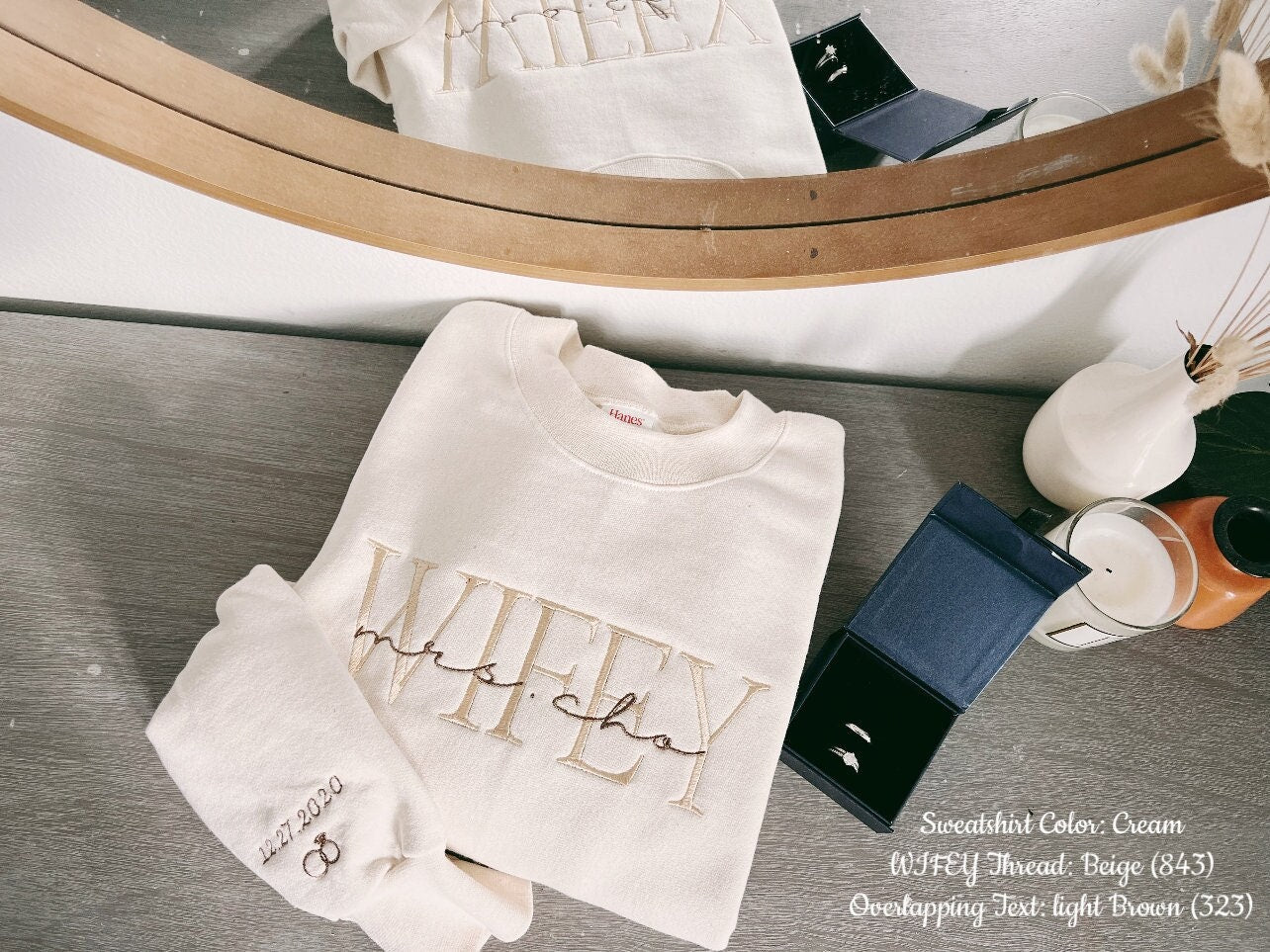Wifey & Hubby Sweatshirt – Personalized Wedding Gift