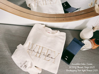 Wifey & Hubby Sweatshirt – Personalized Wedding Gift