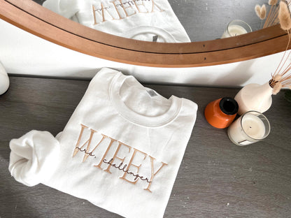 Wifey & Hubby Sweatshirt – Personalized Wedding Gift
