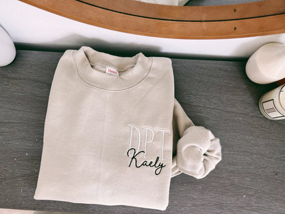 Nurse Custom Embroidery Sweatshirt | Personalized Gift