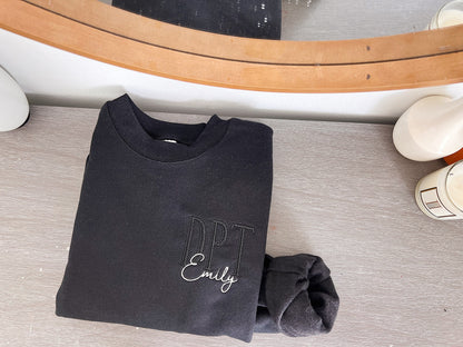 Nurse Custom Embroidery Sweatshirt | Personalized Gift