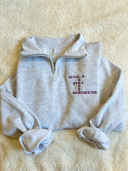 Quarter Zip & Sweatpant Set – Personalized Embroidery Matching Gift