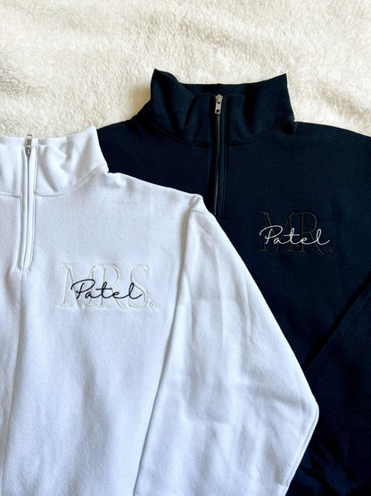 Quarter Zip & Sweatpant Set – Personalized Embroidery Matching Gift