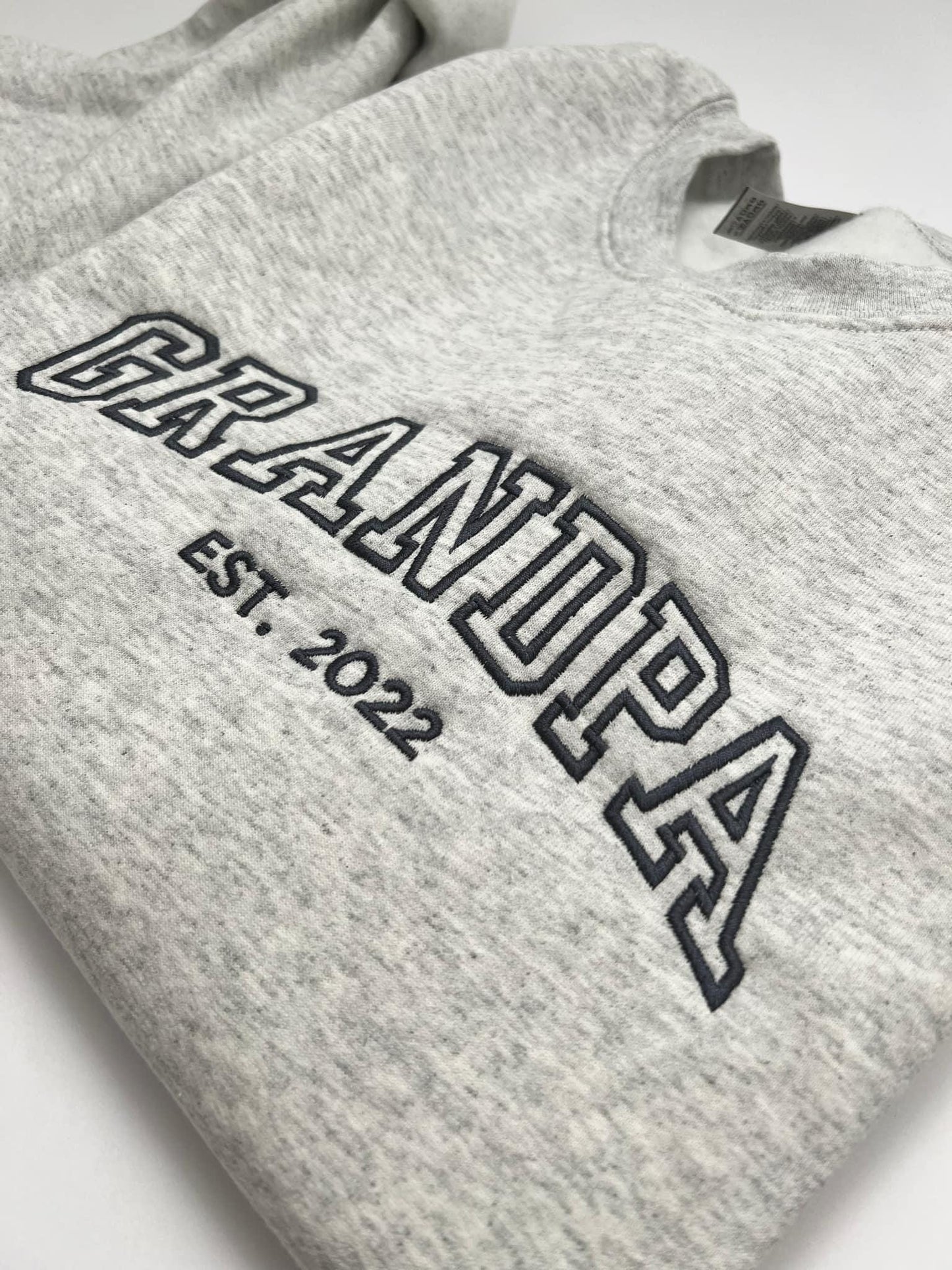 Dad & Grandpa Sweatshirt – Personalized Embroidery Gift with Date