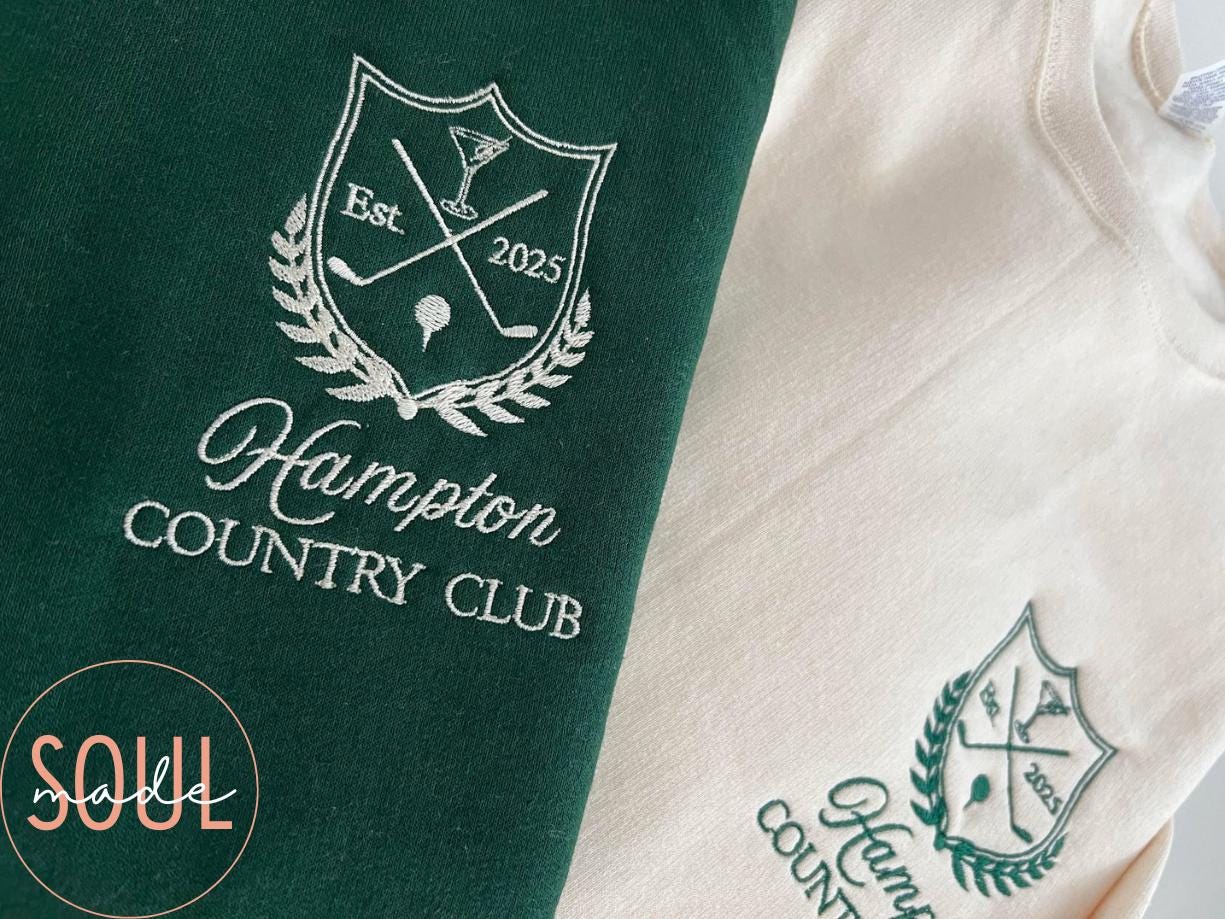 Golf & Book Club Sweatshirt – Personalized Embroidery Gift