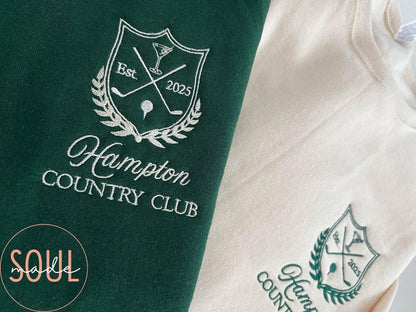 Golf & Book Club Sweatshirt – Personalized Embroidery Gift