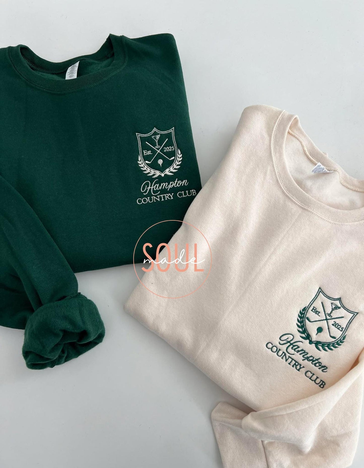 Golf & Book Club Sweatshirt – Personalized Embroidery Gift