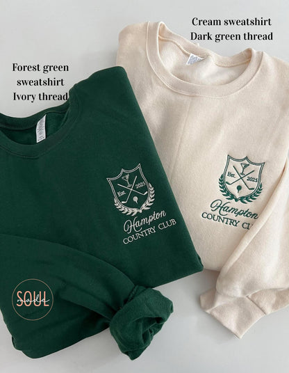 Golf & Book Club Sweatshirt – Personalized Embroidery Gift