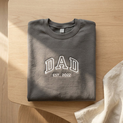Dad & Grandpa Sweatshirt – Personalized Embroidery Gift with Date