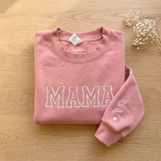 Mama Sweatshirt – Personalized Embroidery Gift for Mom