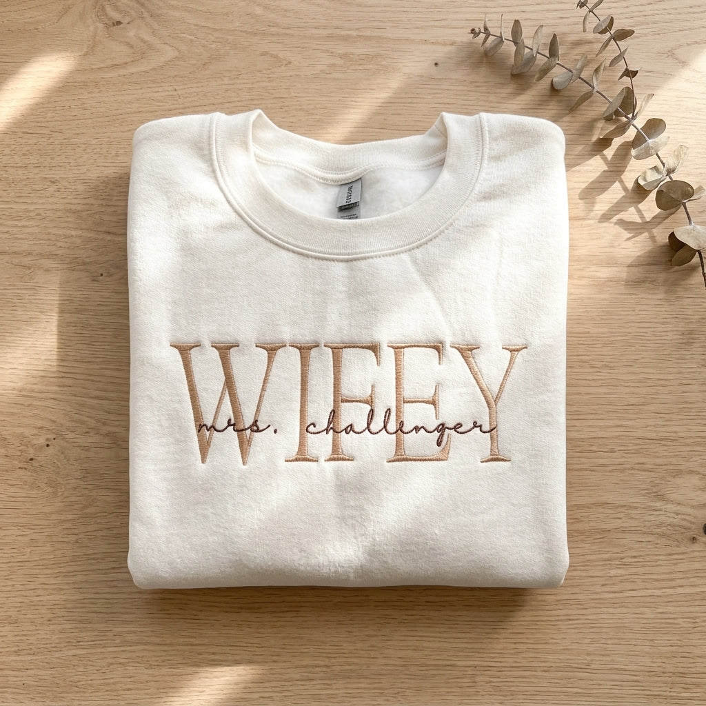 Wifey & Hubby Sweatshirt – Personalized Wedding Gift