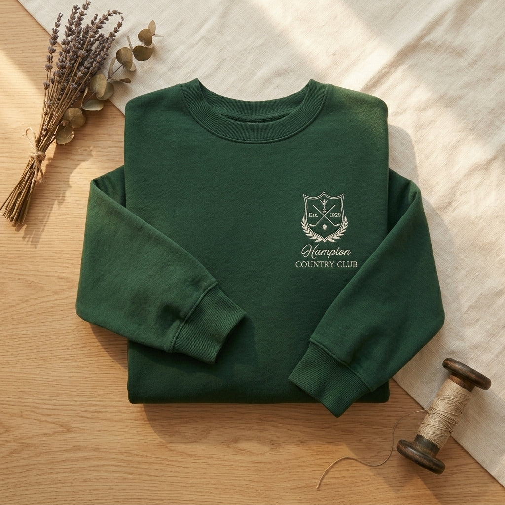 Golf & Book Club Sweatshirt – Personalized Embroidery Gift