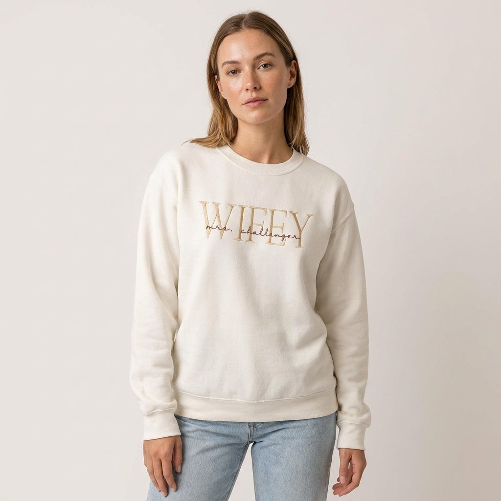 Wifey & Hubby Sweatshirt – Personalized Wedding Gift