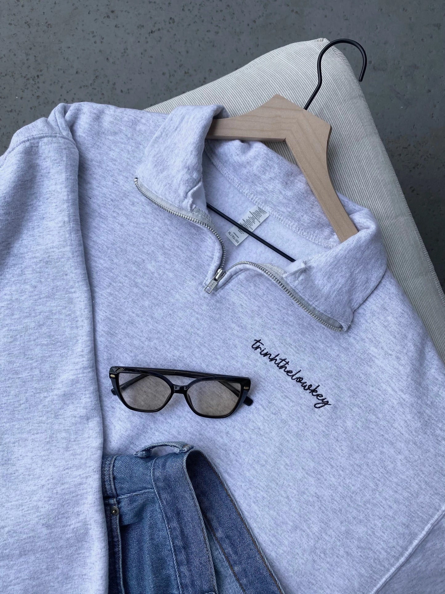 Quarter Zip & Sweatpant Set – Personalized Embroidery Matching Gift