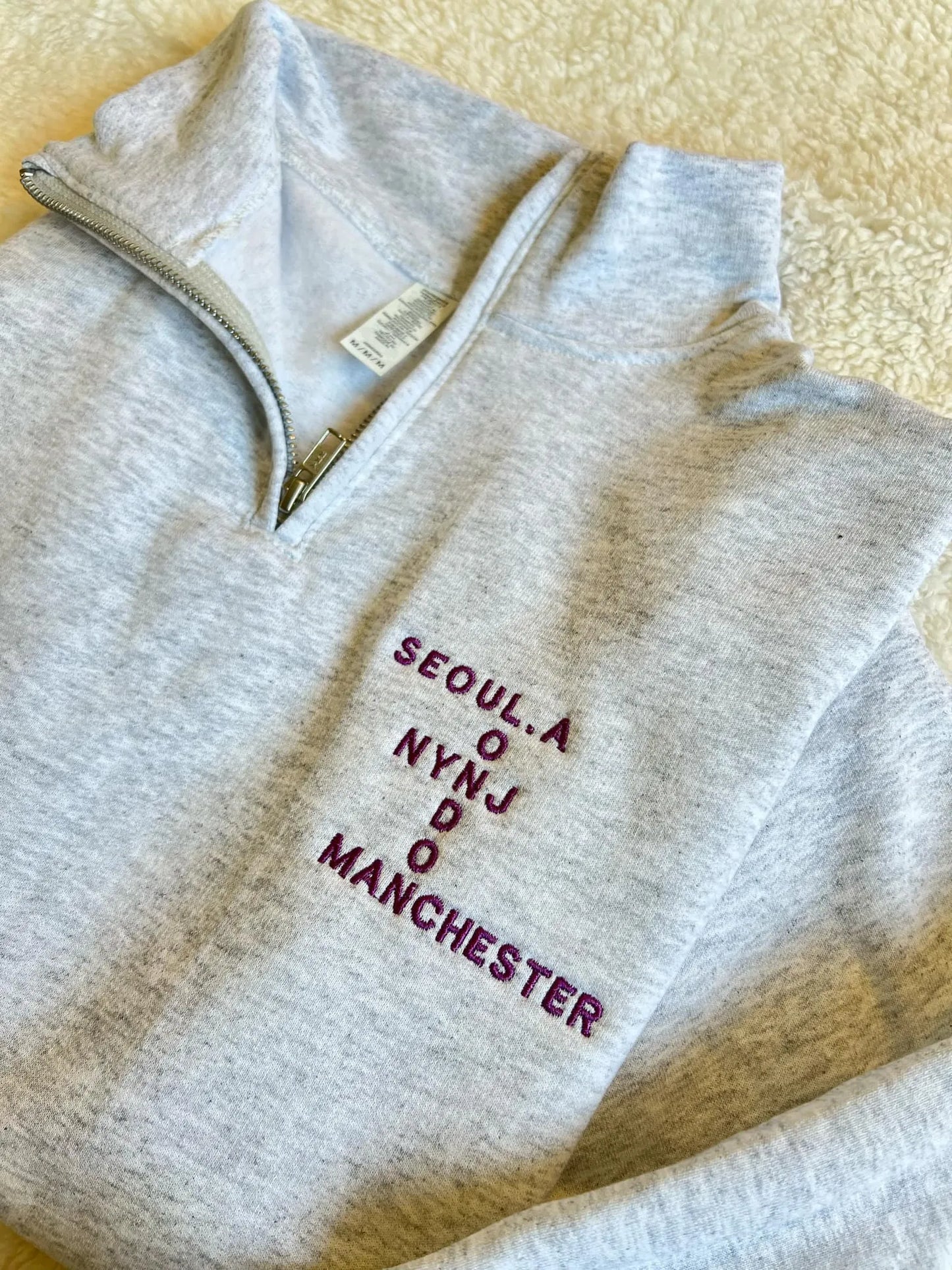 Quarter Zip & Sweatpant Set – Personalized Embroidery Matching Gift