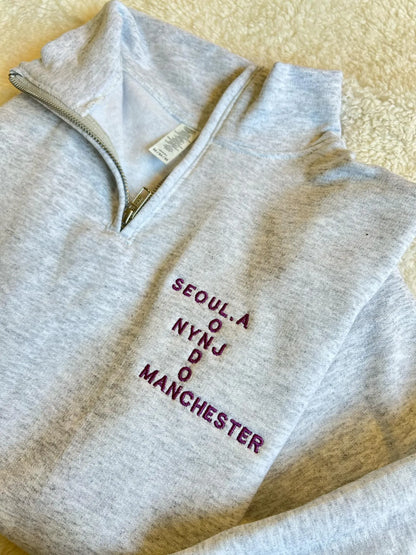 Quarter Zip & Sweatpant Set – Personalized Embroidery Matching Gift
